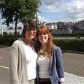With Mom in front of the Maas River (this runs between downtown Maastricht and my apartment)