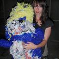 A massacred kiwi pinata