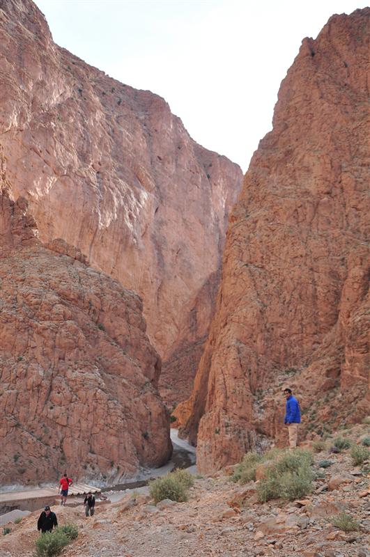 Hiking through Todra Gorge