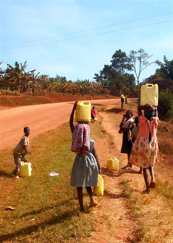 Kids walking miles to get water