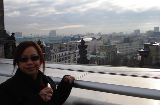 View from the top fothe Parliamentary Building (Reichtag) in Berlin