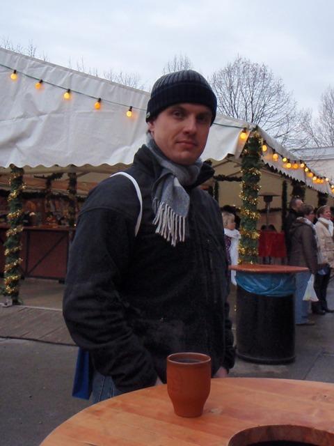 Marvo and his Gluhwein...it's a tradition...
