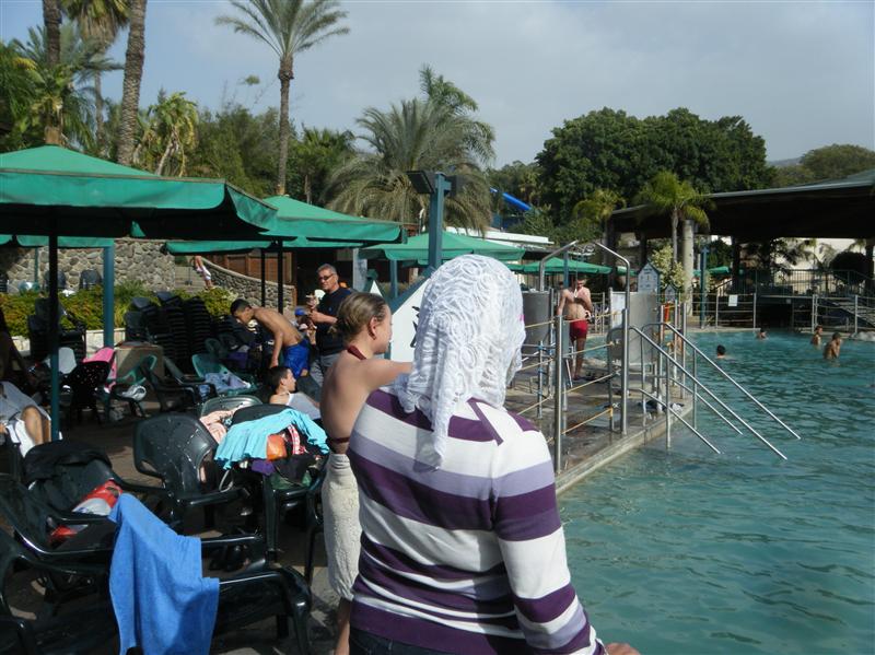 one of the pools of warm mineral water (from natural springs)